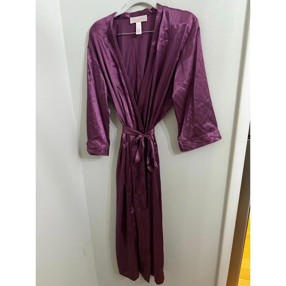 Oscar De La Renta Pink Label Satin Robe XS